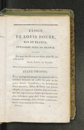 Éloge de Louis Douze, Roi de France