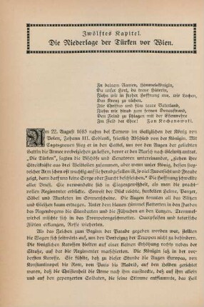 Zwölftes Kapitel. Die Niederlage der Türken vor Wien