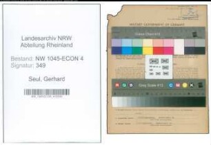 Entnazifizierung Gerhard Seul , geb. 19.02.1887 (Kaufmann)