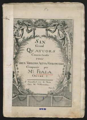 Six grand quatuors concertants pour deux violons, alto & violoncello$nMusikdruck