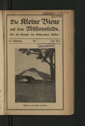 54. Jahrgang. Nr. 7. Juli 1914.