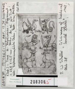 Wien, Nationalbibliothek: Cod. 507, Musterbuch, Tiere und Fabelwesen