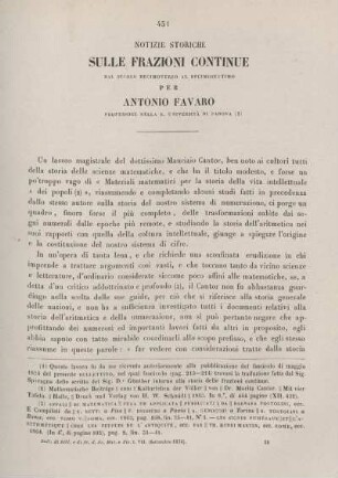 Notizie storiche sulle frazioni continue dal secolo decimoterzo al decimosettimo.