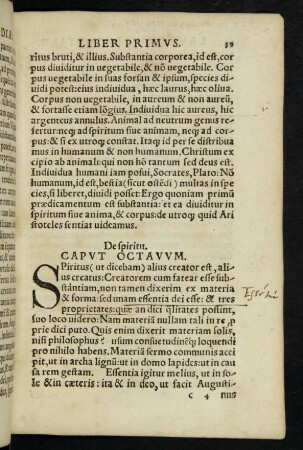 De spiritu. Caput Octavum.