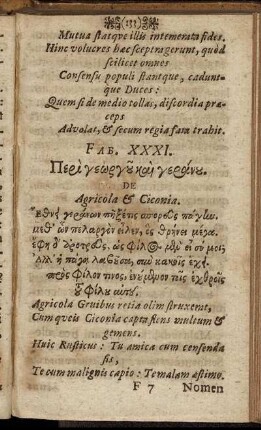 Fabula XXXI. - Fabula XL.