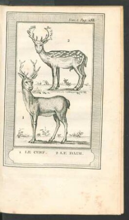 Tafel: Le Cerf, le Daim.