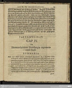 PARTIS SPECIALIS CAP. IV.
