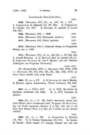 1664 - 1909