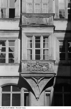 Fassade und Erker des Barthels Hof