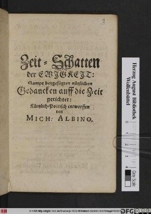 Zeit-Schatten der Ewigkeit