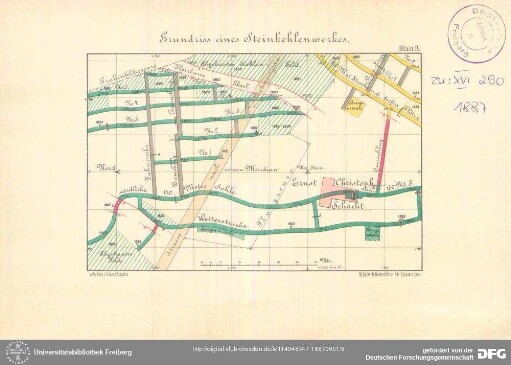 Grundriss eines Steinkohlenwerkes