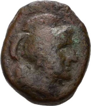 Bronzemünze aus Thurioi (Lukanien) mit Darstellung der Athena