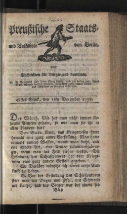 48stes Stück, den 1ten December 1798