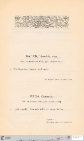 [Balen-Wyck] (Nr. 1 - 83)
