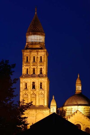 Frankreich. Aquitaine. Dordogne. Perigueux. Kathedrale Saint Front im Abendlicht. UNESCO Weltkulturerbe
