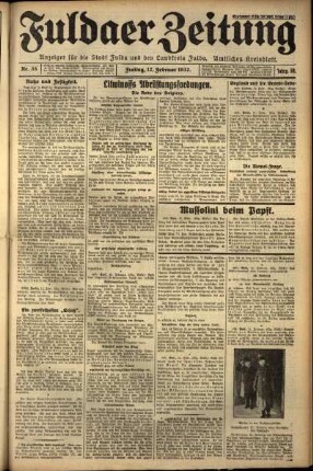 Ausgabe vom Freitag, den 12. Februar 1932.