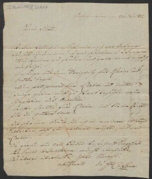 Brief an B. Schott's Söhne : 27.10.1822