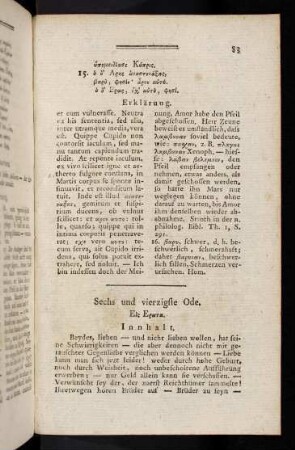 83-85, Sechs und vierzigste Ode