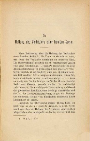 Die Haftung des Verkäufers einer fremden Sache