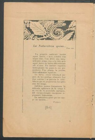 La Naturaleza quiso...