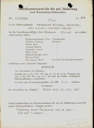 Neuweiler, Wilhelm