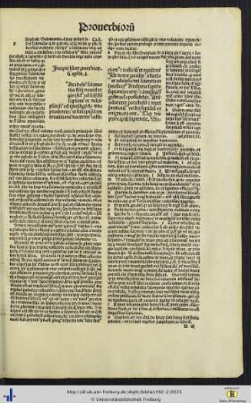 Liber proverbiorum cum postilla