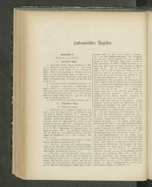 Systematisches Register.