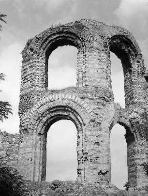 Trier. Ruine der Kaiserthermen (301/315 begonnen). Teilansicht