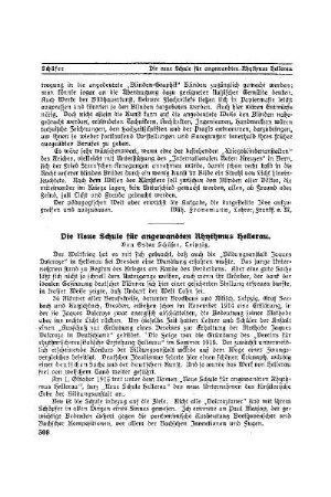Die neue Schule für angewandten Rhythmus Hellerau