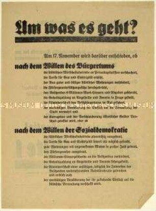 Aufruf der SPD zur Leipziger Stadtverordnetenwahl 1929