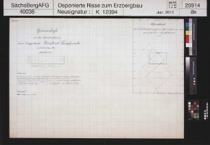 Renkert Stolln im Gößnitzgrund bei Zschorlau, Grubenbaue, Blatteinteilung sowie Gruben- und Schurffeldgrenzen