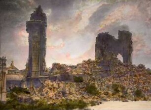 Dresden-Altstadt. Ruine der Frauenkirche