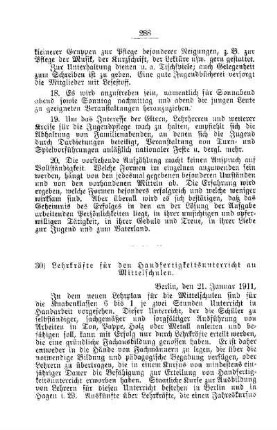 Lehrkräfte für den Handfertigkeitsunterricht an Mittelschulen : [G. Öffentliches Volksschulwesen]