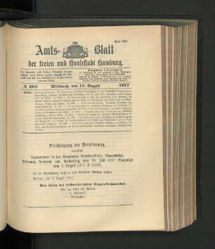 No. 203, 15. August 1917