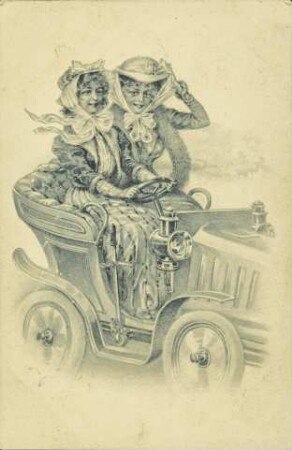 [Damen im Automobil]
