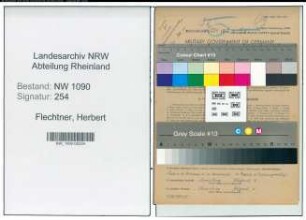 Entnazifizierung Herbert Flechtner , geb. 30.12.1906 (Angestellter)