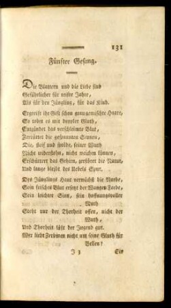 Fünfter Gesang