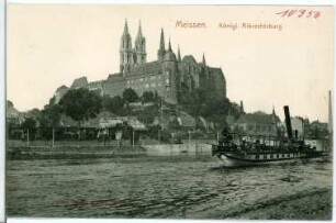 Meißen. Albrechtsburg mit Dampfer