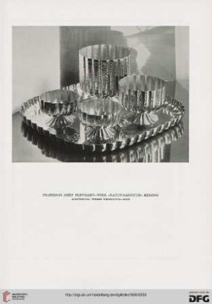 Neue Metallarbeiten von Josef Hoffmann