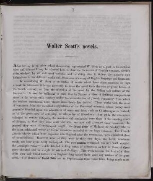 Walter Scott's novels