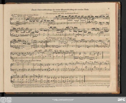 Zweite Unterabtheilung der ersten Hauptabtheilung des zweiten Theils. Choralvorspiele.