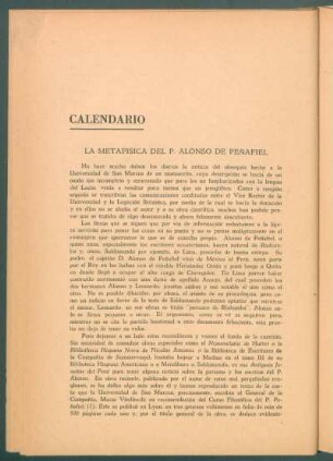 La metafisica del P. Peñafiel