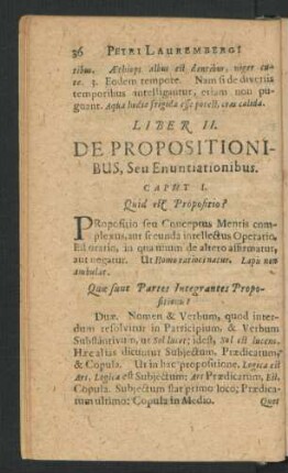 Caput I. Quid est Propositio?