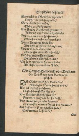 Wie Hertzog Dietherich von Brabant den Brieff von dem Botten empfehet.