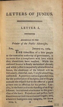 The letters of Junius, 1