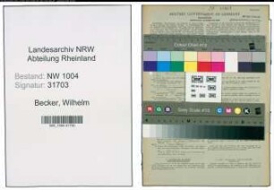 Entnazifizierung Wilhelm Becker , geb. 20.06.1908 (Arbeiter)