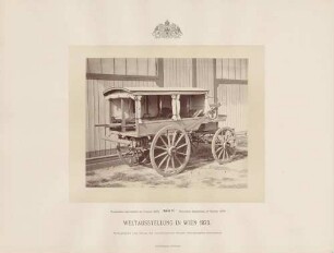 Transportwagen für Verwundete bei der Weltausstellung in Wien