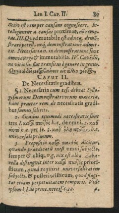 Caput II. De Necessitatis gradibus.