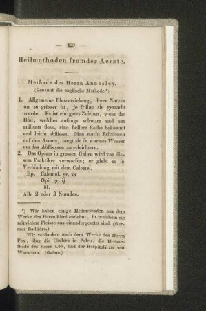 Heilmethoden fremder Aerzte.