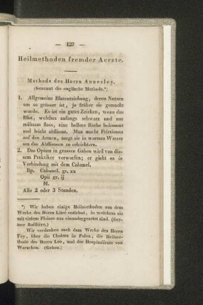 Heilmethoden fremder Aerzte.